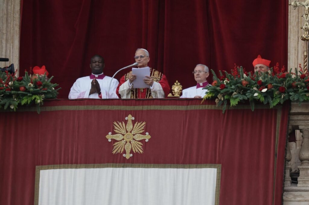 Pope Leo's first Christmas "Urbi et Orbi" Blessing on December 25, 2025. Credit: Daniel Ibanez | EWTN Vatican