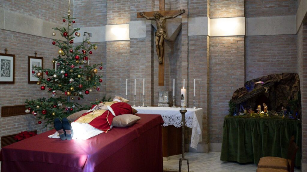 The Vatican has released photographs of the body of Pope Emeritus Benedict XVI, who died on Dec. 31, 2022, at age 95. | Vatican Media