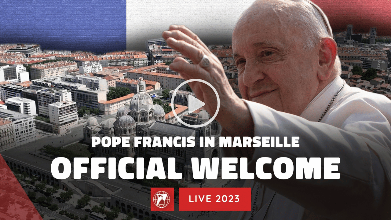 LIVE | Pope Francis Arrives in Marseille | Official Welcome - EWTN Vatican