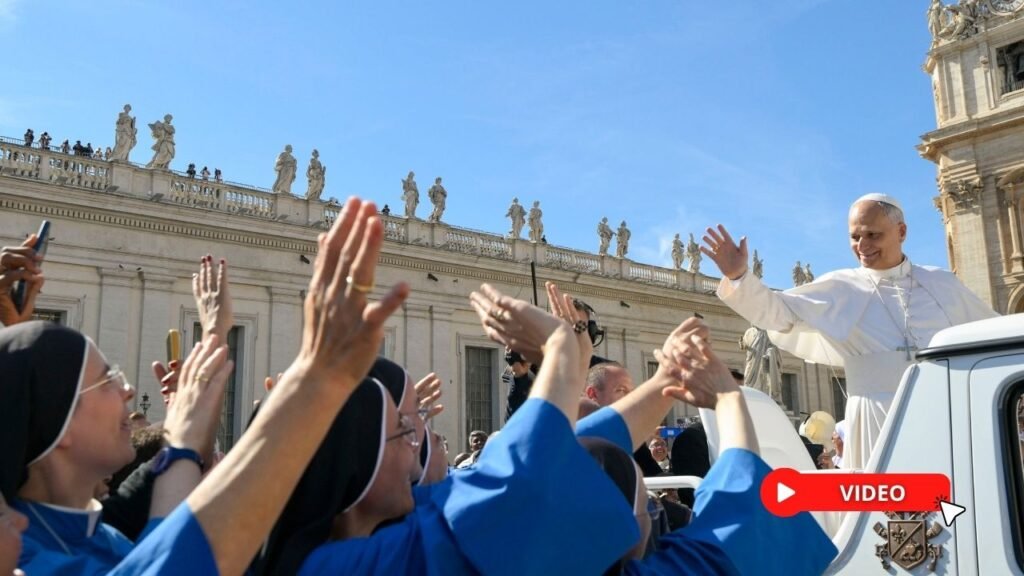 Pope Leo XIV during the Jubilee of Consecrated Life. Credit Vatican Media