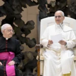 Pope Leo XIV addresses the Knights of the Holy Sepulchre at the Vatican on Oct. 23, 2025. | Credit: Vatican Media