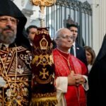 Pope Leo XIV with Armenian Patriarch Sahak II Mashalian at the Armenian Patriarchate of Constantinople in Istanbul, Turkey, on November 30, 2025. | Credit: Vatican Media