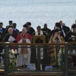 Pope Leo XIV and Ecumenical Patriarch Bartholomew I of Constantinople at an ecumenical event marking the 1,700th anniversary of Nicene Creed, in Iznik, Turkey, on November 28th, 2025. | Credit: Vatican Media