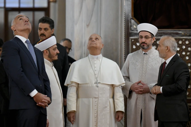 Pope Leo XIV visits the Sultan Ahmed Mosque in Istanbul, Turkey, on November 29, 2025. | Credit: Vatican Media.
