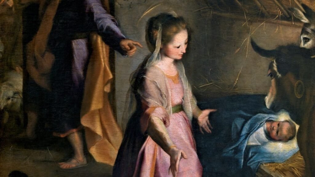 Detail of Nativity by Federico Barocci, (Prado). Credit: Public Domain
