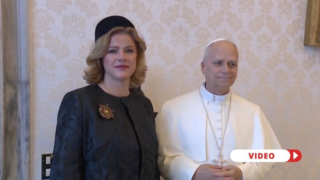 Latvian Prime Minister meets Pope Leo. Credit: Vatican Media