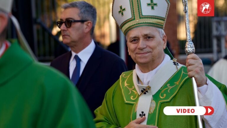Pope Leo makes his first pastoral visit to a Roman parish on Sunday, February 15, 2026. Credit: Daniel Ibanez | EWTN Vatican