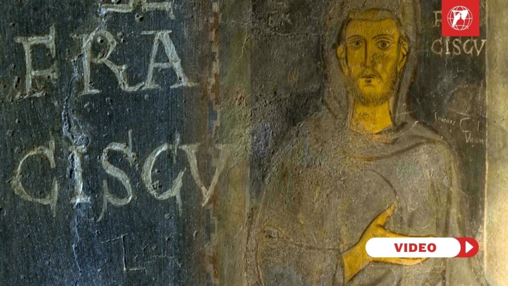 Fresco of St. Francis of Assisi in Sacro Speco Monastery in Subiaco, Italy. Credit: EWTN Vatican