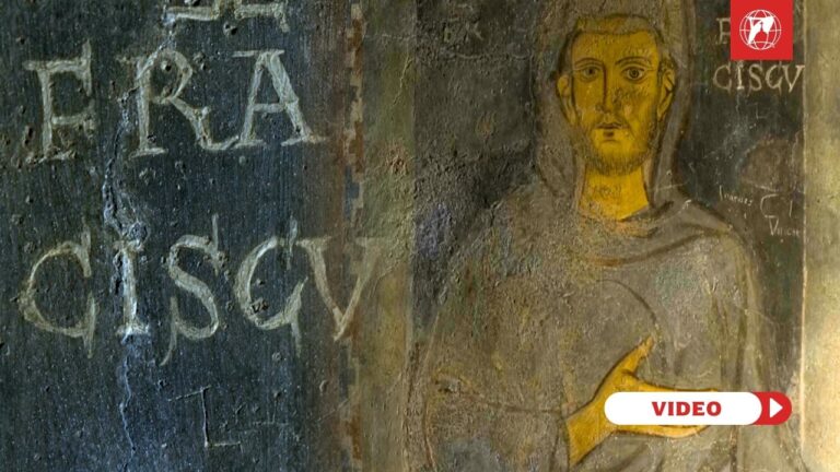 Fresco of St. Francis of Assisi in Sacro Speco Monastery in Subiaco, Italy. Credit: EWTN Vatican