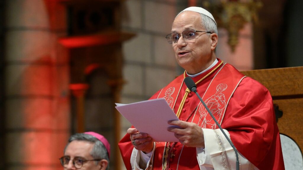 Pope Leo XIV preaches at the Cathedral of the Immaculate Conception during his visit to Monaco on Saturday, March 28, 2026. | Credit: Vatican Media