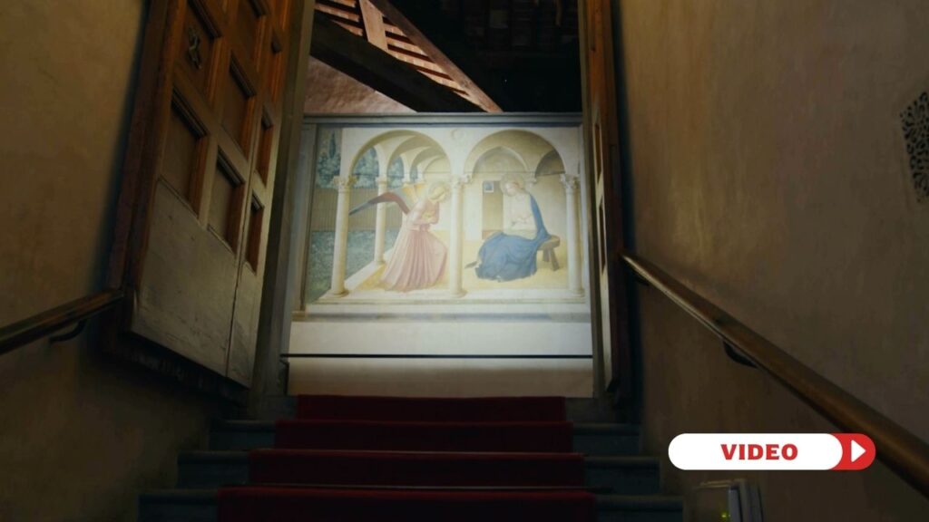Fra Angelico's Annunciation of Mary in St. Mark's Convent in Florence, Italy. Credit: EWTN Vatican
