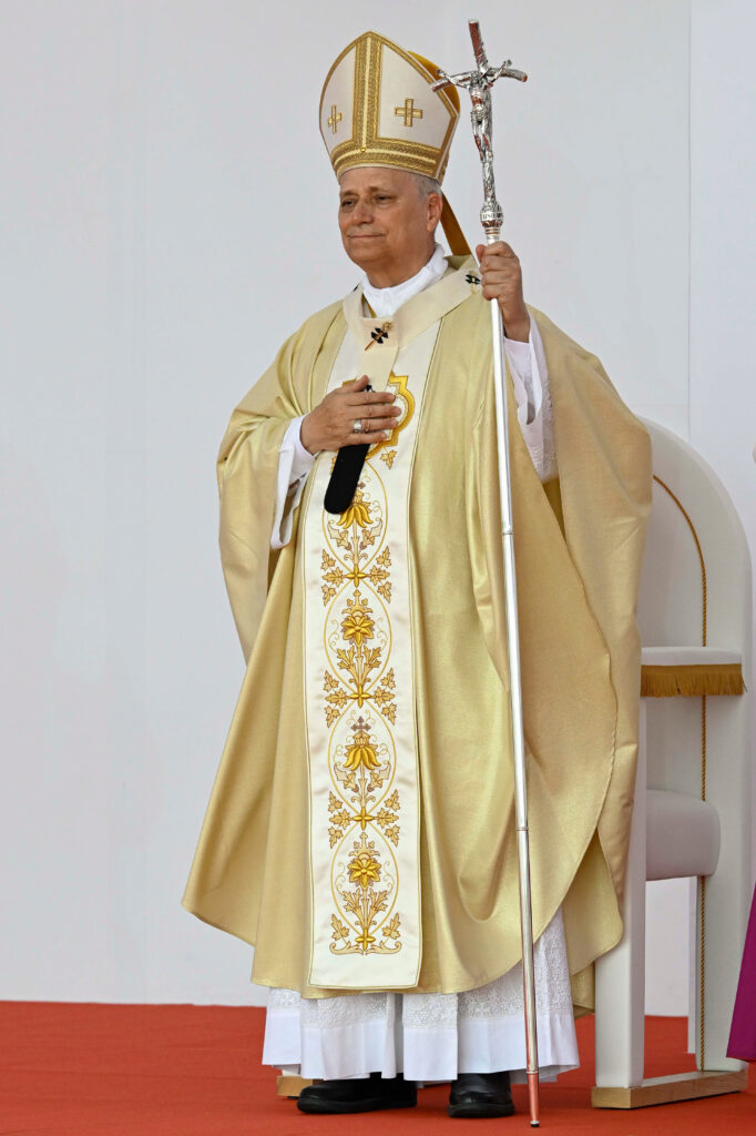 Pope Leo XIV celebrates Mass in Kilamba, Angola, on April 19, 2026. | Credit: Vatican Media