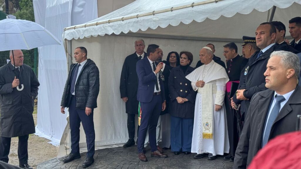Pope Leo XIV visits the archeological site of Hippo, in modern-day Annaba, Algeria, on April 14, 2026. Credit: Patrick Leonard/EWTN News.