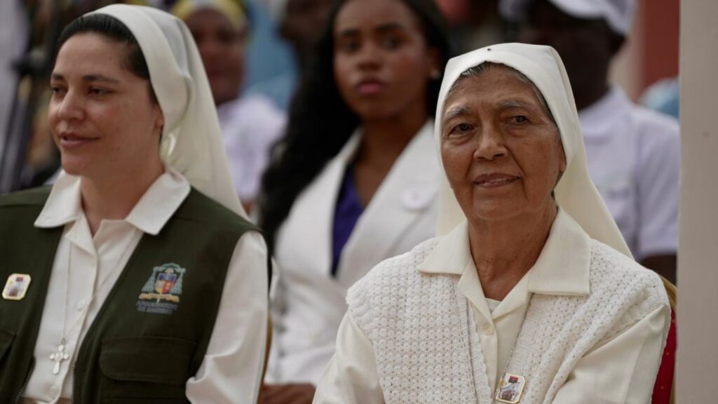 Pope Leo XIV visits a nursing home in Saurimo, Angola, on April 20, 2026. Credit: Patrick Leonard/EWTN News.