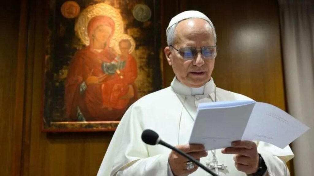 Pope Leo XIV addresses cardinals during the extraordinary consistory on Jan. 7, 2026 in Vatican City. (photo: Vatican Media)