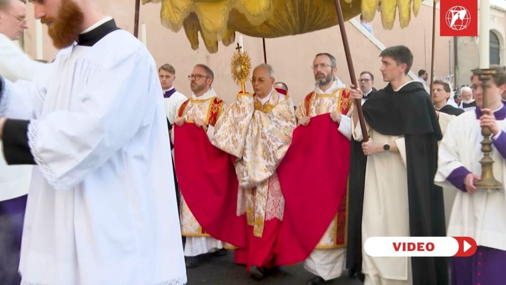 Eucharistic Procession at the Angelicum. Credit: EWTN Vatican