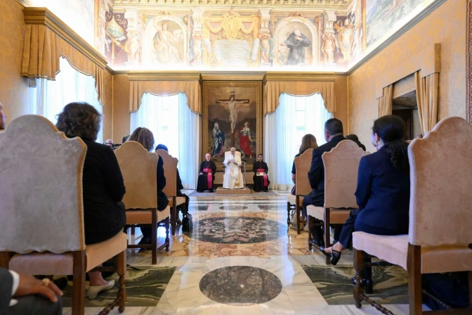 Audience of the pope with representatives of Jesuit colleges and universities in North America | Credit: Vatican Media