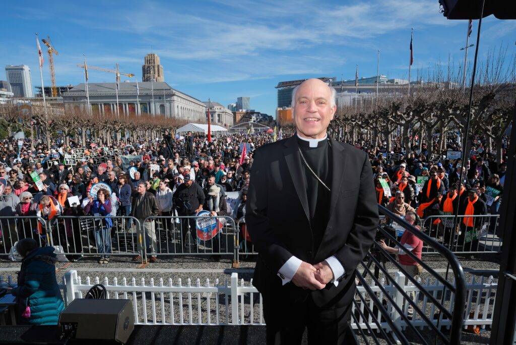 Archbishop Salvatore Cordileone at a Walk for Life event in San Francisco. | Credit: Jim Graves