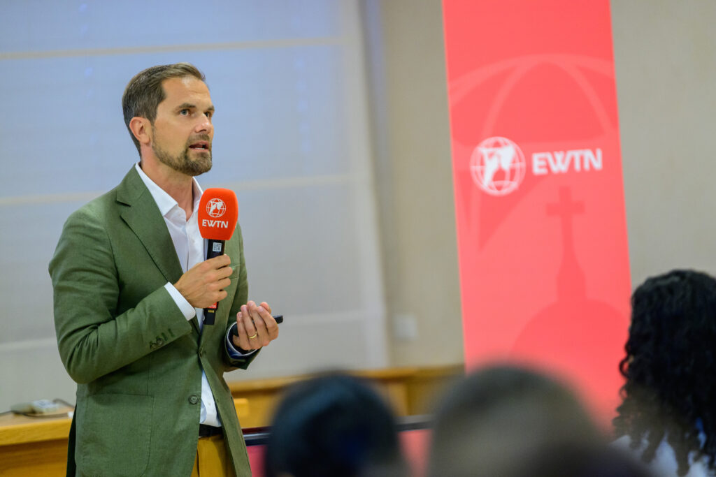 Andreas Thonhauser, Vice President and Chief Global Officer of EWTN, during the opening of the EWTN Summer Academy 2026. | Credit: EWTN