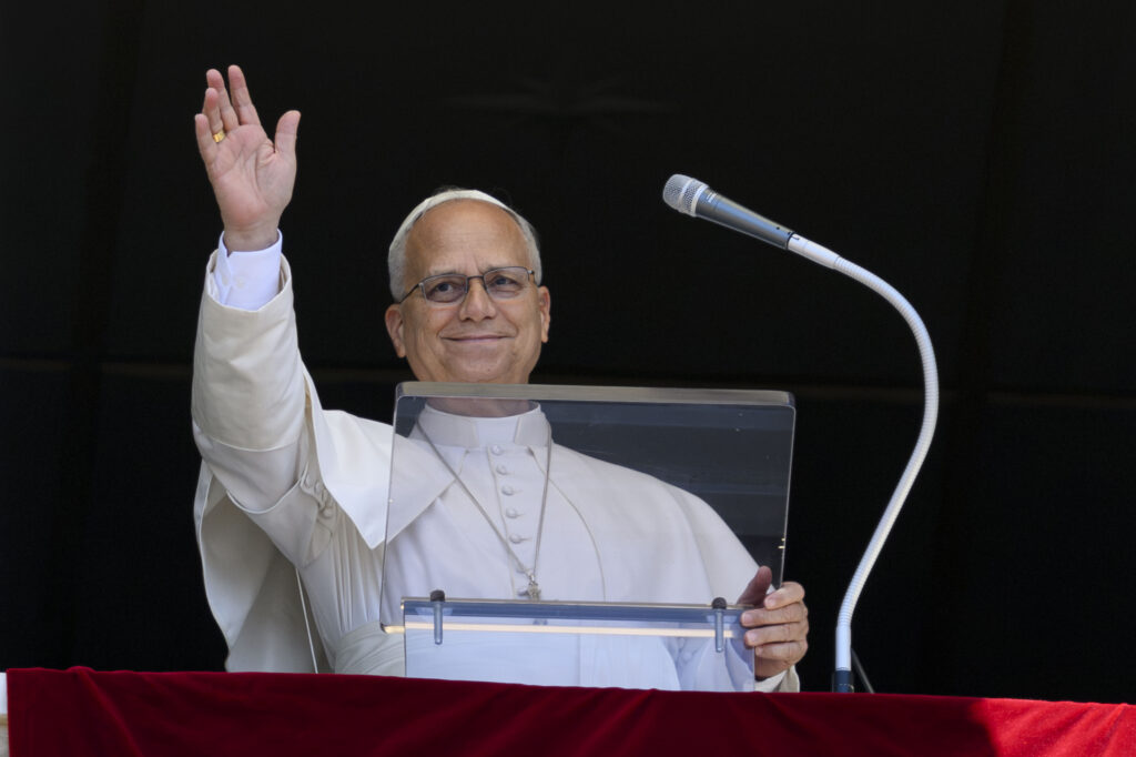 Pope Leo XIV greets pilgrims gathered in St. Peter's Square at the Vatican on July 5, 2026. | Credit: Vatican Media