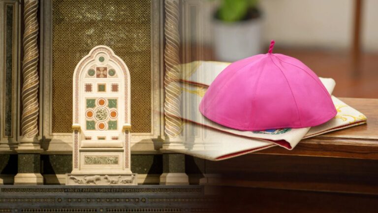 The Pope's Cathedra in St. John Lateran. Image designed in Canva by Jacob Stein.