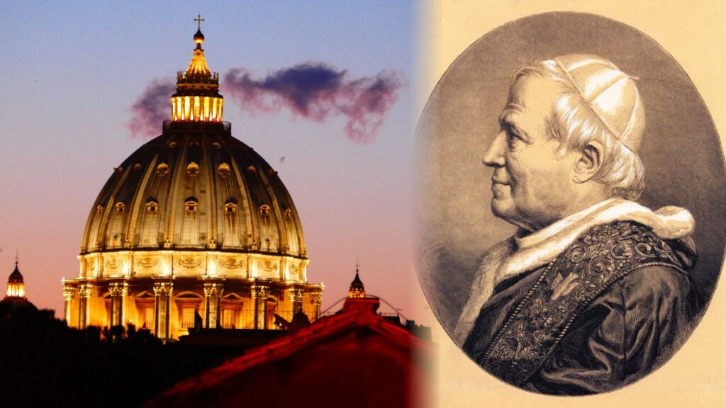 Portrait of St. Pius X. Imaged designed in Canva by Jacob Stein.
