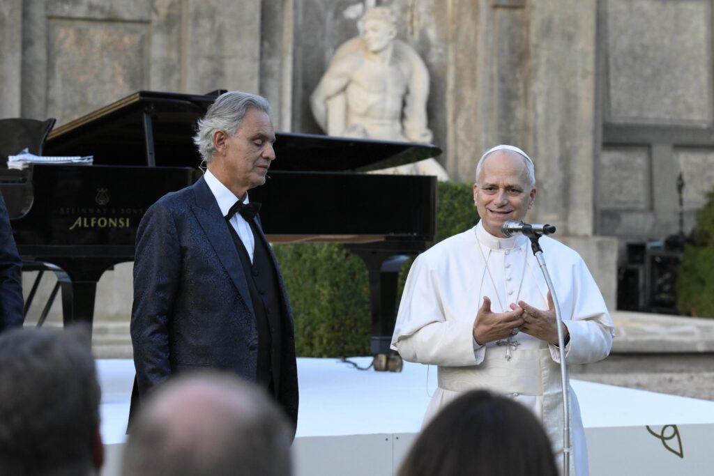 Pope Leo XIV on Friday, Sept. 5, 2025, officially inaugurated the Laudato Si’ Village in Castel Gandolfo, Italy, with a liturgical celebration highlighting the “vocation” of every person to care for creation, including a performance by Andrea Bocelli. | Credit: Vatican Media