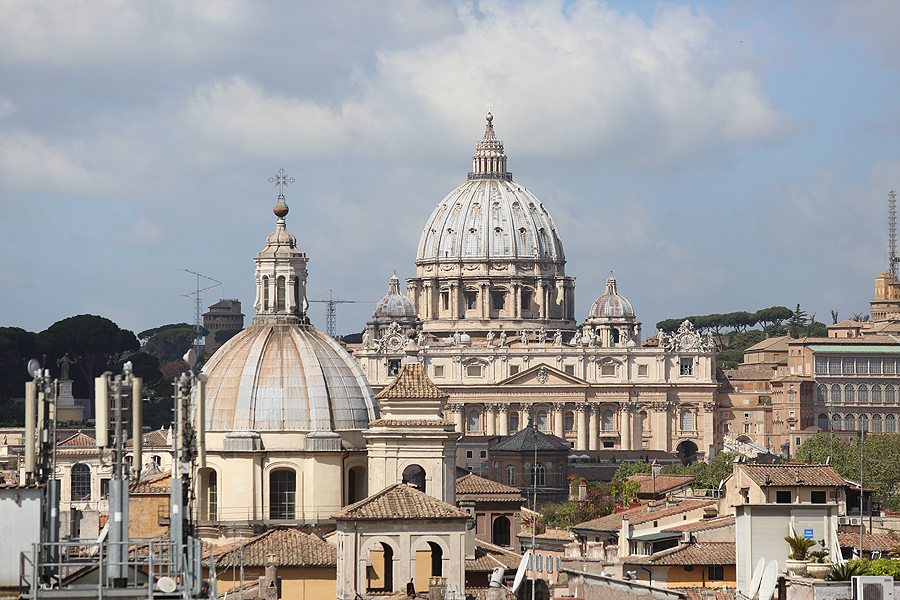 A view of St. Peter’s Basilica from the Pontifical University of the Holy Cross. | Credit: Alexey Gotovskiy/EWTN News