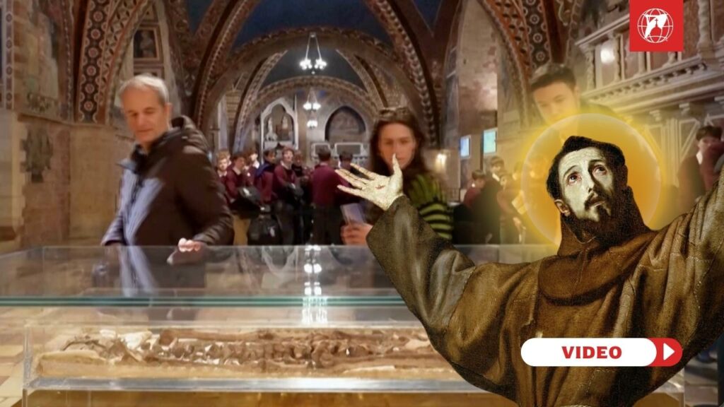 Bones of St. Francis. Image created in Canva by Jacob Stein.