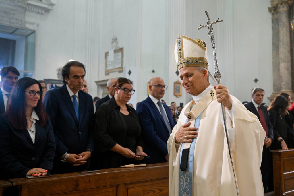 Pope Leo XIV presides at Holy Mass for the Solemnity of the Assumption of the Blessed Virgin Mary, in the Pontifical Parish of Saint Thomas of Villanova at the summer papal estate in Castel Gandolfo, southeast of Rome, Aug. 15, 2026. | Credit: Vatican Media