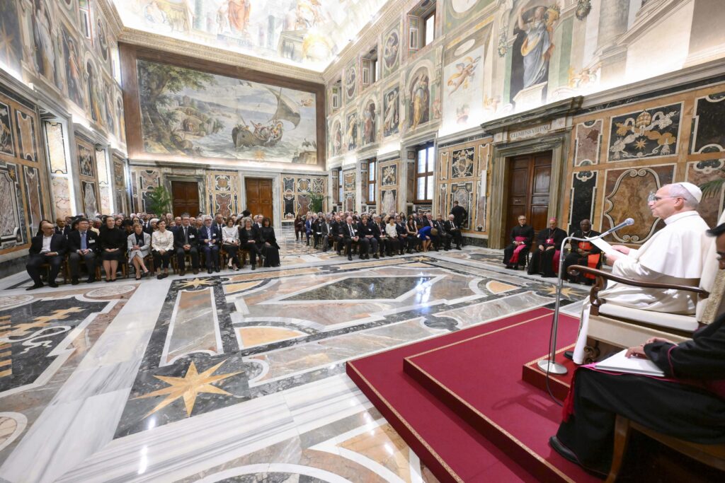 Pope Leo XIV addresses members of the Pontifical Academy of Sciences at the Vatican on Sept. 24, 2026. | Credit: Vatican Media