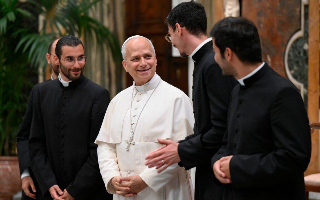 On Sept. 3, the pope received a group of seminarians from two Italian seminaries: the Pius XI Pontifical Regional Seminary of Apulia (in Molfetta) and the Interdiocesan Seminary of Aversa. | Credit: Vatican Media