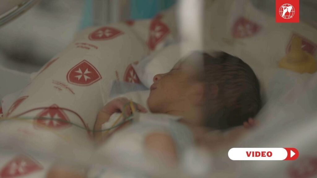 Order of Malta assisting in a pediatric hospital. Credit: EWTN Vatican